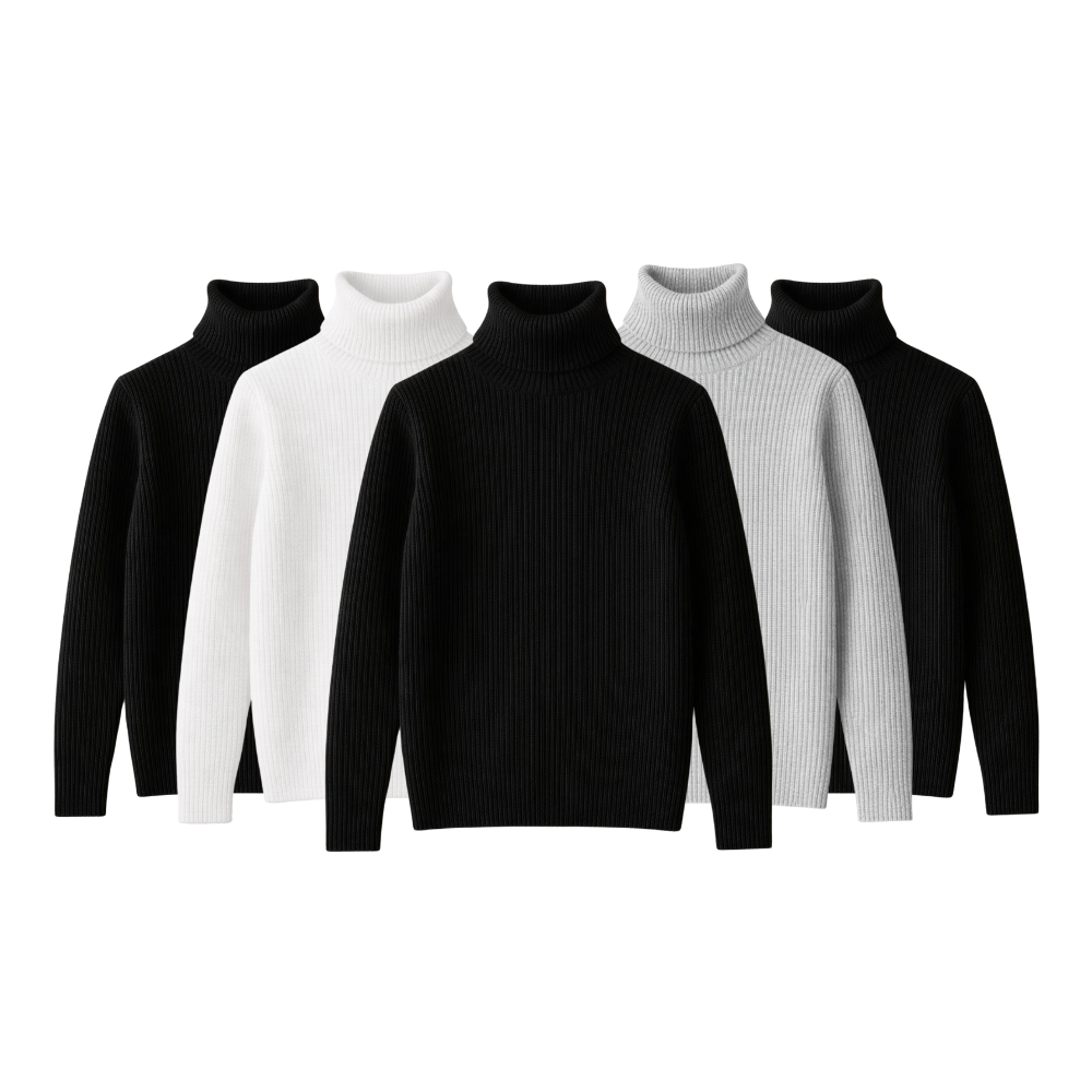 Pack 3 Tricot Col Monté